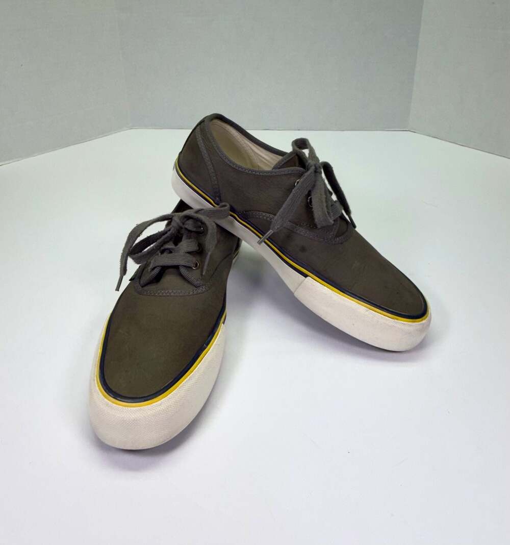 Polo Ralph Lauren Morray Men's Gray Silky Nubuck Low Top Sneakers Size 9D